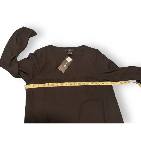 NWT Anna Cai V-neck Dress with Diagonal Fringe Women's L - Picture 7 of 10